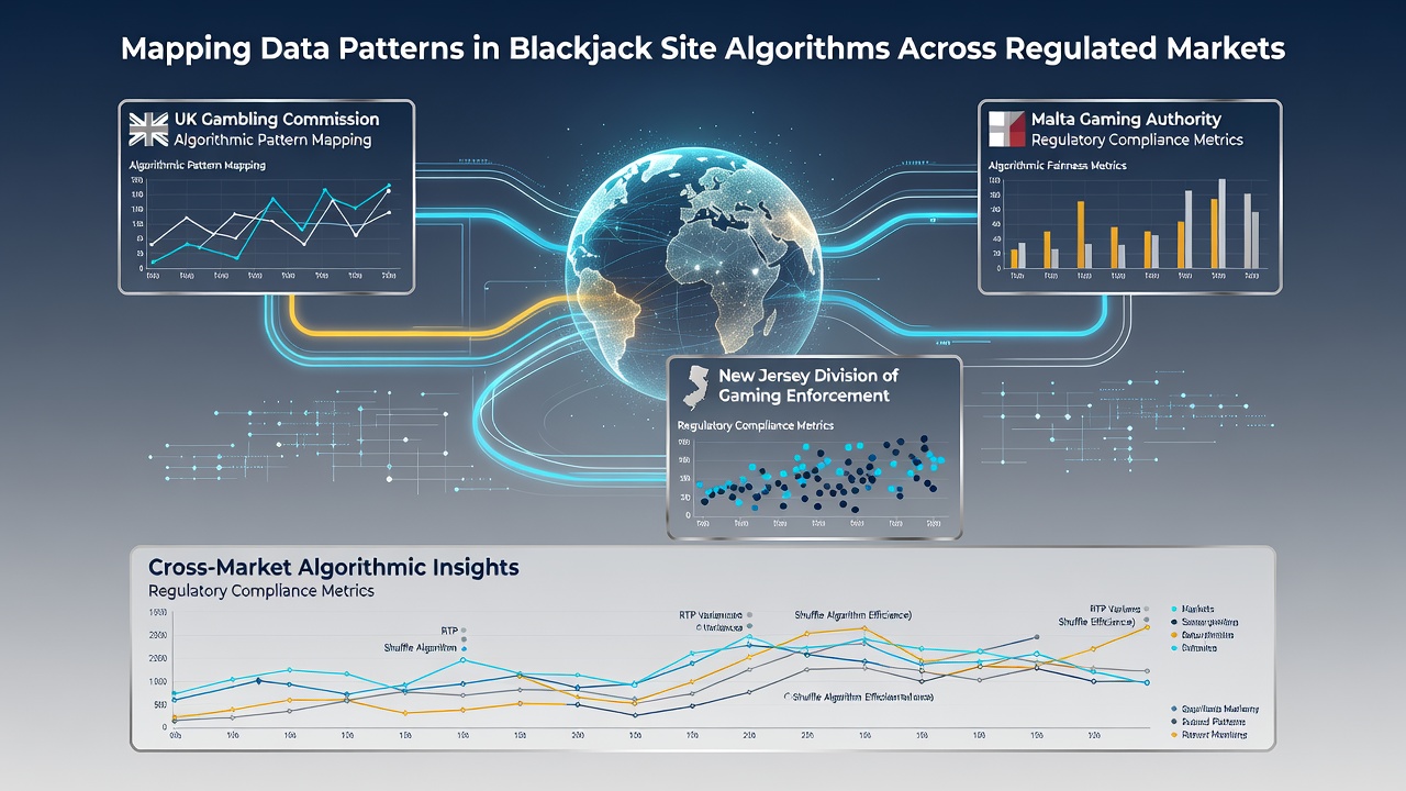 Detailed chart showing blackjack algorithm data patterns and regulatory comparisons