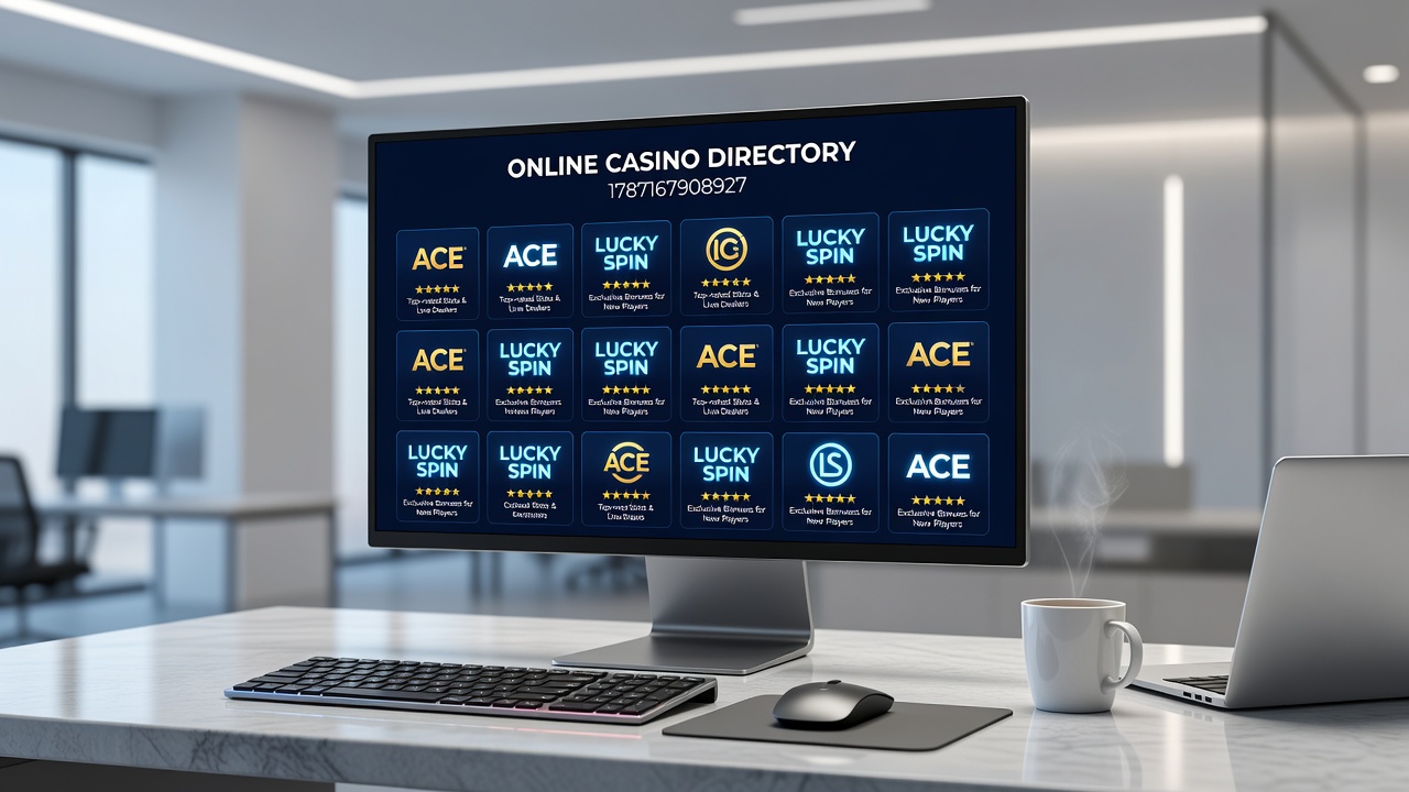 Detailed view of casino listings and bonus information in a directory interface