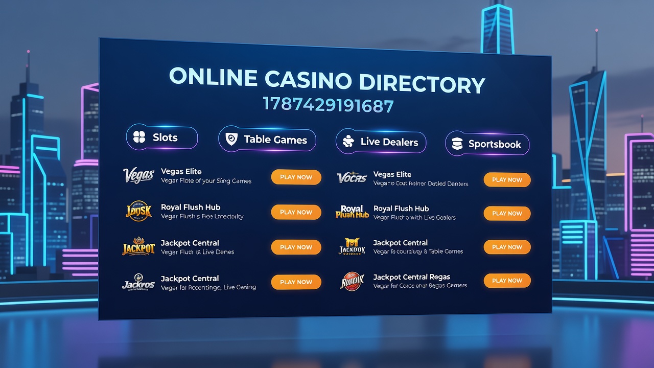 Detailed view of casino directory filters including licensing badges and bonus comparisons