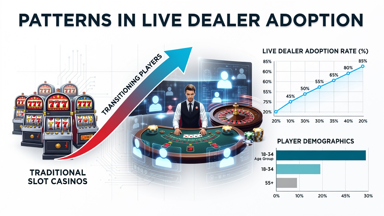 Players engaging with live dealer tables on digital platforms after leaving traditional slot casinos